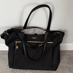 Tumi Voyageur Nylon Black Tote Bag